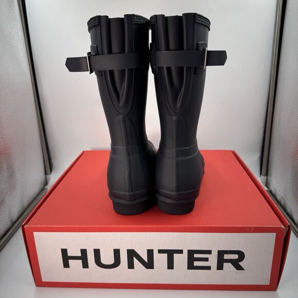 New Hunter Women's Navy Blue Original Short Back Adjustable Rain Boots Size 9 - Picture 5 of 15